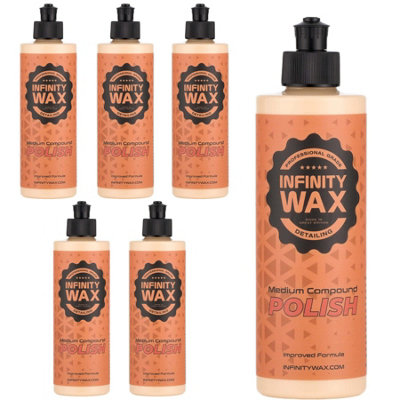  - 6X Infinity Wax Medium Cut Compound Polish 250Ml Paintwork Defect Remover Shine