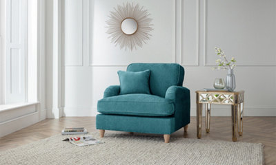 Sofas Express Tenby Emerald Green Tailored Pleat Manhattan Arm Chair from B&Q