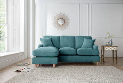 Piper Left Hand Chaise Sofa Manhattan Emerald from B&Q