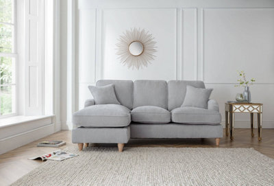Piper Left Hand Chaise Sofa Manhattan Ice from B&Q