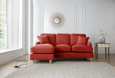 Piper Left Hand Chaise Sofa Manhattan Apricot from B&Q
