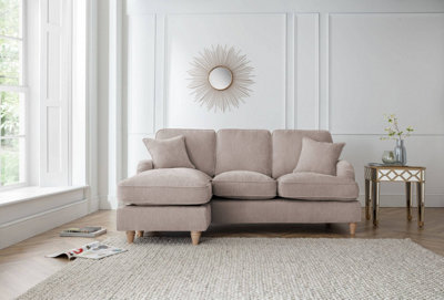 Piper Left Hand Chaise Sofa Manhattan Putty from B&Q