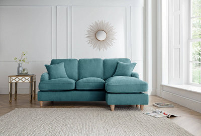 Piper Right Hand Chaise Sofa Manhattan Emerald from B&Q