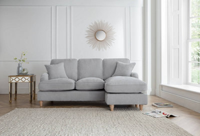 Piper Right Hand Chaise Sofa Manhattan Ice from B&Q