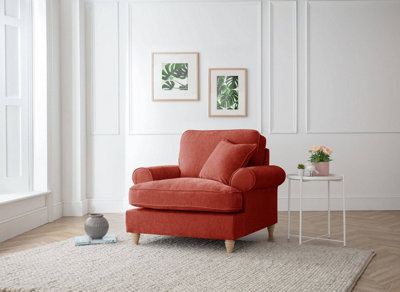 Lola Armchair Manhattan Apricot from B&Q