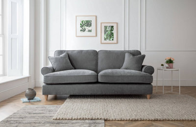Lola 3 Seater Sofa Manhattan Charcoal from B&Q