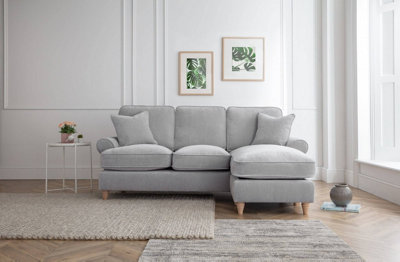 Lola Right Hand Chaise Sofa Manhattan Ice from B&Q