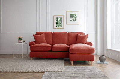 Lola Right Hand Chaise Sofa Manhattan Apricot from B&Q