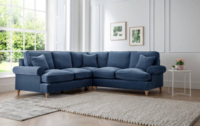 Sofas Express The Victoria Large Navy Corner Sofa - Image 4