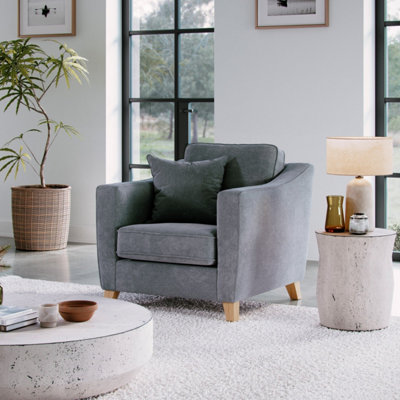 B&Q -  Florence Chenille Fabric Armchair
