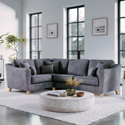 The Great Sofa Company Florence Left Hand Facing Chenille Corner Sofa from B&Q