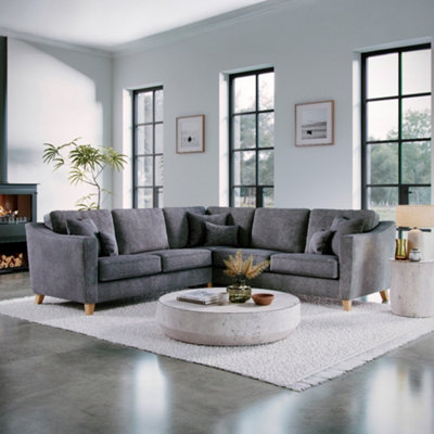 The Great Sofa Company Florence Large Chenille Corner Sofa from B&Q