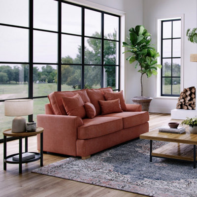 The Great Sofa Company Oriana 2 Seater Chenille Sofa In Ruby from B&Q