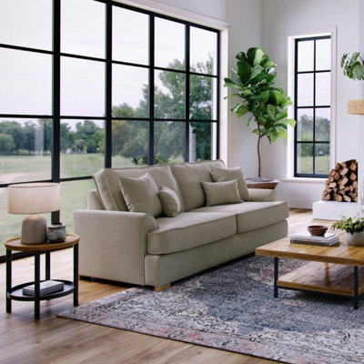 The Great Sofa Company Oriana 3 Seater Chenille Sofa In Linen from B&Q
