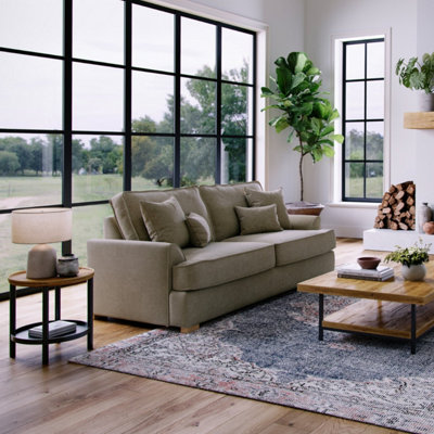 The Great Sofa Company Oriana 3 Seater Chenille Sofa In Fossil from B&Q