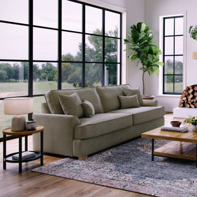 The Great Sofa Company Oriana 4 Seater Chenille Sofa In Fossil from B&Q