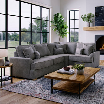 The Great Sofa Company Oriana Right Hand Facing Chenille Corner Sofa from B&Q