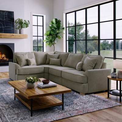 The Great Sofa Company Oriana Left Hand Facing Chenille Corner Sofa from B&Q