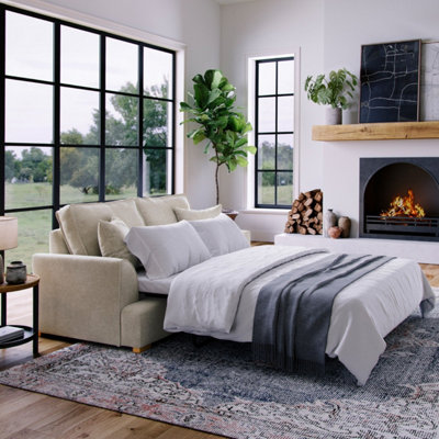 The Great Sofa Company Oriana Chenille Sofa Bed In Linen from B&Q