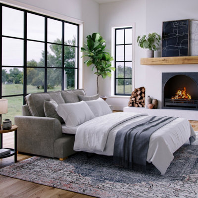 The Great Sofa Company Oriana Chenille Sofa Bed In Steel from B&Q