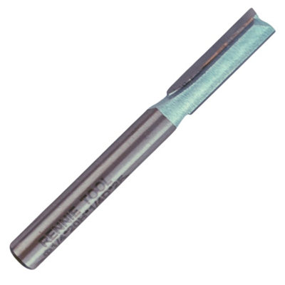 Rennie Tool Company Rennie Tools6.35mm (1/4") Cutting Diameter X 20mm Flute X 1/4" Shank Tct Tipped 2 Flute Straight Router Cutter Bit from B&Q