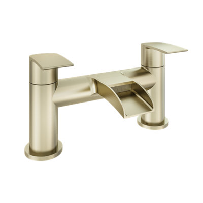 B&Q -  Niagara Waterfall Bath Filler Tap Brushed Brass Aq791019