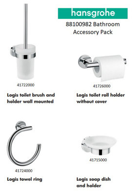 Hansgrohe Logis Universal Bathroom Accessory Pack Chrome 88100982
