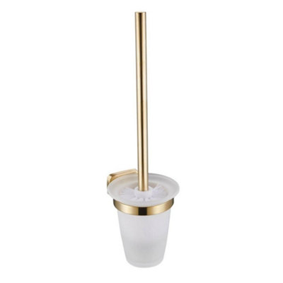B&Q -  Auro Toilet Brush Holder Brushed Brass Aqau52452