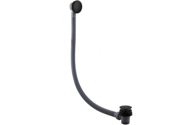 Aquarius Zanelli Easy Waste Matt Black Click Clack Bath Waste And Overflow Aqew0106 from B&Q