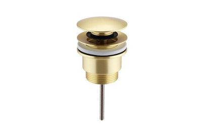Aquarius Aqaurius Ft Universal Click Clack Basin Waste Brushed Brass from B&Q