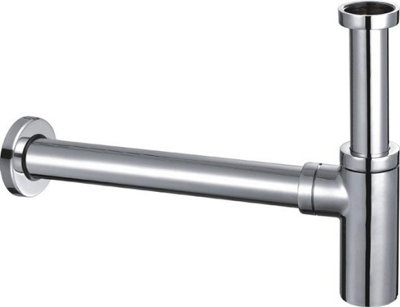 Aquarius Ft Round Modern Basin Bottle Trap Chrome from B&Q