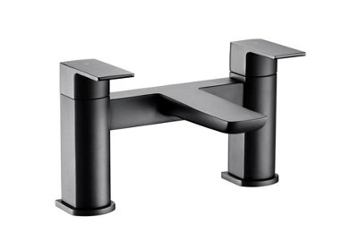 Aquarius Hydro Bath Filler Mixer Tap Matt Black from B&Q
