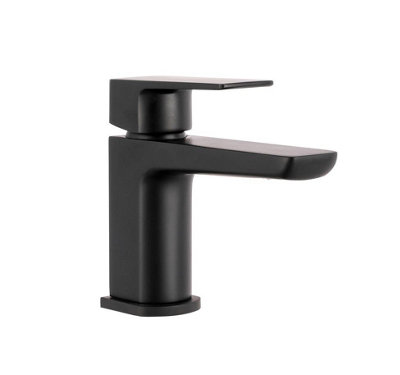 Aquarius Hydro Mini Mono Basin Mixer Tap Inc Waste Matt Black from B&Q