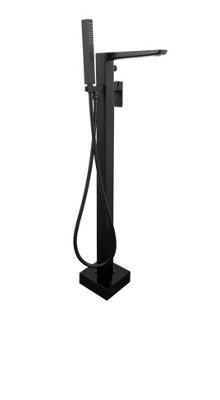 Aquarius Hydro Floor Mounted Bath Shower Mixer Tap Inc Kit Matt Black from B&Q