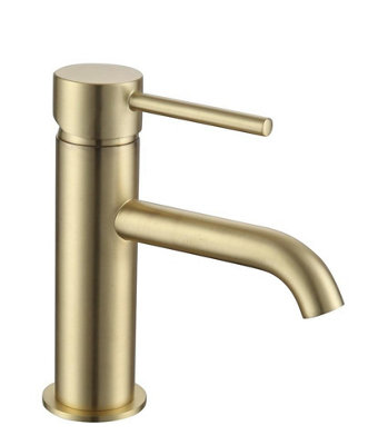 Aquarius Rf-Series Cold Start Mono Basin Mixer Tap Inc Waste Brushed Brass from B&Q