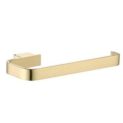 B&Q -  Ft Toilet Roll Holder Brushed Brass