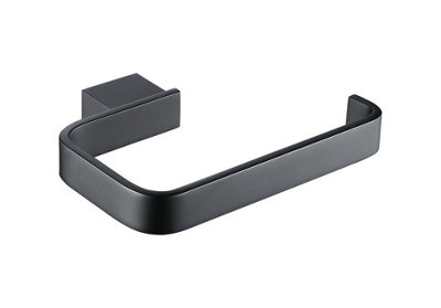 B&Q -  Ft Toilet Roll Holder Matt Black