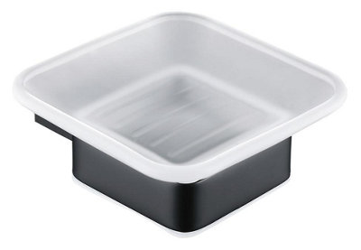 B&Q -  Ft Soap Dish And Holder Matt Black