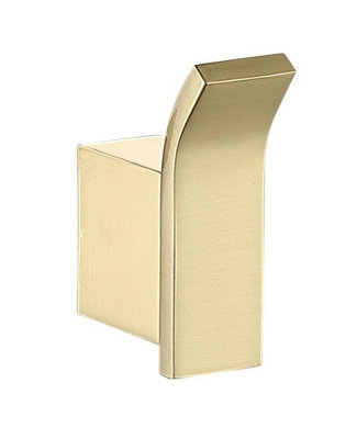 B&Q -  Ft Single Robe Hook Brushed Brass