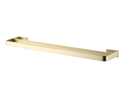 B&Q -  Ft Double Towel Bar 600mm Brushed Brass