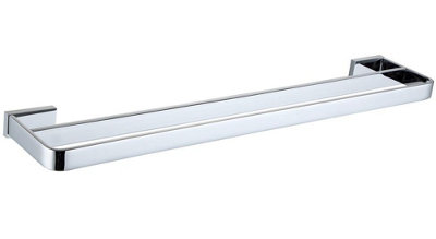 B&Q -  Ft Double Towel Bar 600mm Chrome