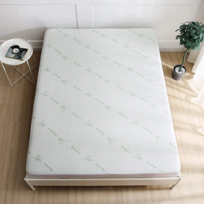 Homespace Direct Ltd Homespace Direct Bamboo Waterproof Mattress Protector Breathable No Noise Premium Deep Fitted Sheet Super King from B&Q