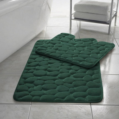 B&Q -  Memory Foam Pebbles Bath Mat Set 2 Piece