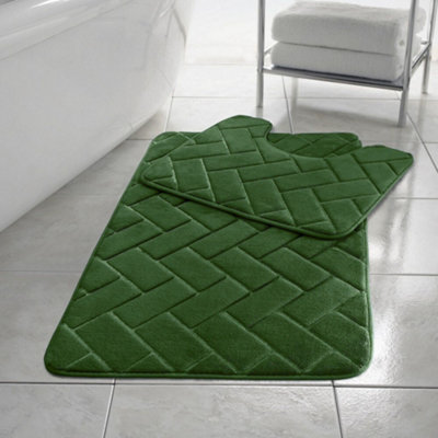 Homespace Direct Ltd Memory Foam Blocks Anti Slip Bath Mat Set 2 Piece from B&Q