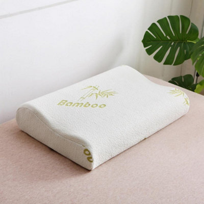 Homespace Direct Ltd Contoured Memory Foam Bamboo Pillow from B&Q