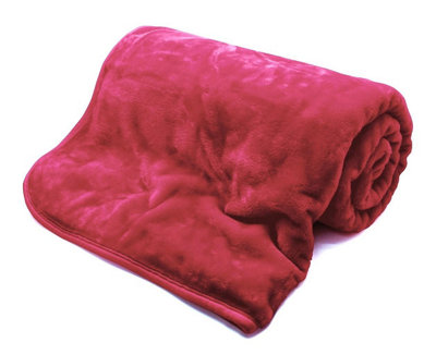 Kampala Hill Red Mink Blanket/Throw 200 X 240Cm