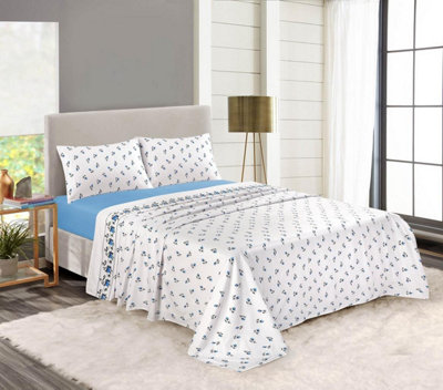 Kampala Hill Rosebud Brushed Cotton Flannelette Sheet Set