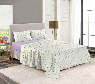 Kampala Hill Rosebud Brushed Cotton Flannelette Sheet Set