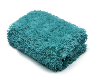 Homespace Direct Ltd Cuddles Blanket/throw Teal 150 X 200Cm from B&Q