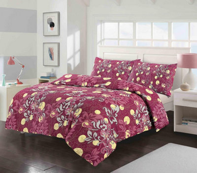 Kampala Hill Red Amelia King Duvet Cover Set